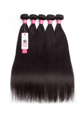 3-Piece Brazilian Human Lace Closure Hair Wig Set Black
