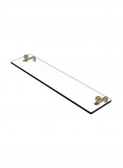 Vanity Beveled Edges Glass Shelf Clear/Gold 22inch