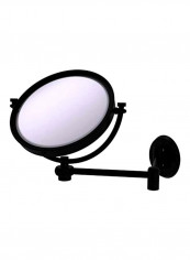 Wall Mounted Makeup Mirror With 5X Magnification Black/Clear 8inch
