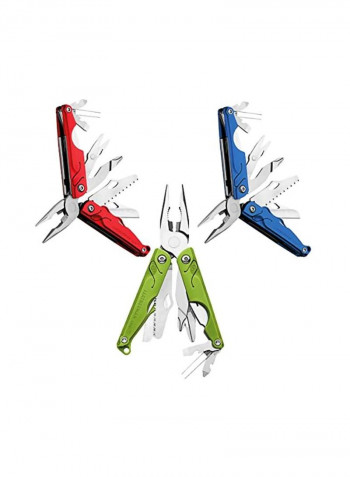 13-In-1 Multi Tool Green/Silver 8.3centimeter