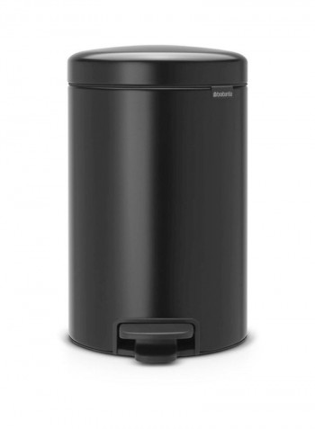 Newicon Garbage Pedal Bin Matte Black 12L