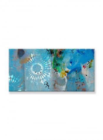 Abstract Painting Wall Art Canvas Blue 100x50centimeter