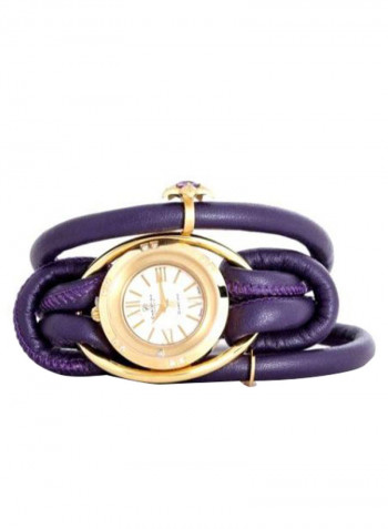 Women's Leather Analog Watch 301 GWBL