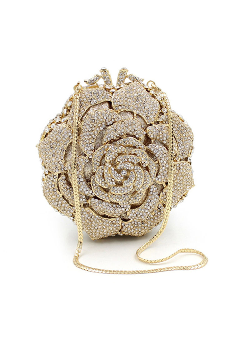 Flower Shape Sweet Ladylike Style Bag Gold