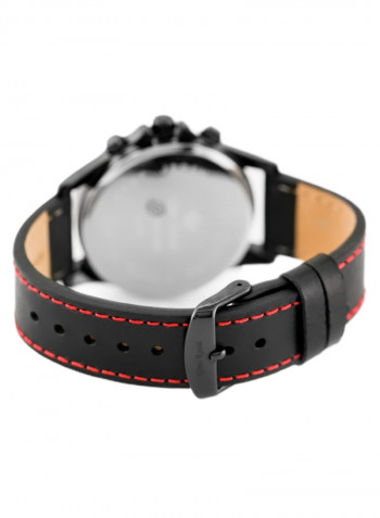 Men's Logan Round Shape Leather Analog Watch 8071A-1A3