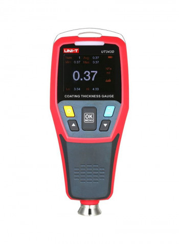 UT343D Digital Coating Gauge Meter Grey/Red 23centimeter