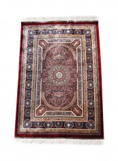 Al Fuad Machine Made Silk Iranian Carpet Multicolour 100X150cm