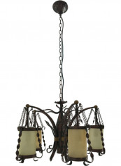 Decorative Pendant Light Brown/Beige 65 x 45cm