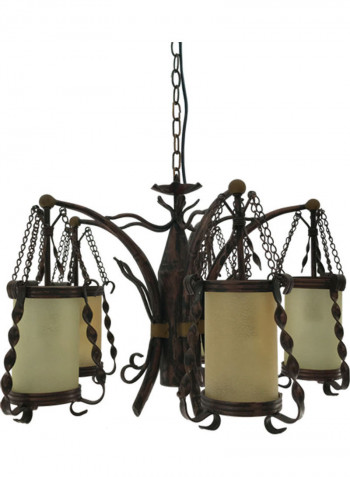 Decorative Pendant Light Brown/Beige 65 x 45cm