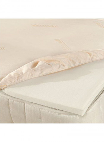 Memory Foam Mattress Topper Foam White 90x200x3centimeter