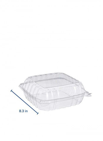 250-Piece Hinged Container Set Clear 8.3x8.3inch