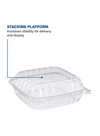 250-Piece Hinged Container Set Clear 8.3x8.3inch