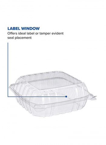 250-Piece Hinged Container Set Clear 8.3x8.3inch