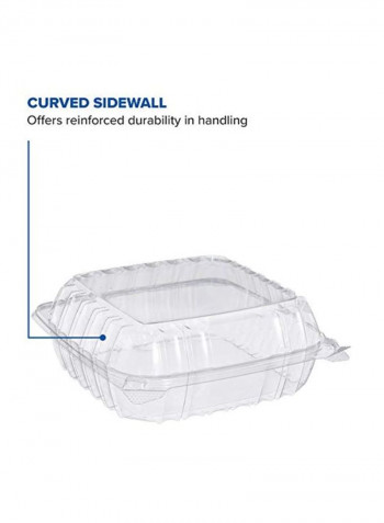 250-Piece Hinged Container Set Clear 8.3x8.3inch