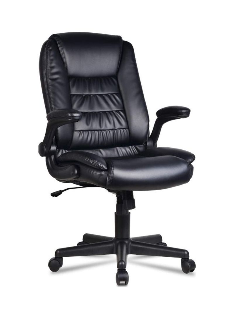 Office High Back Leather Chair Black 14.6kg