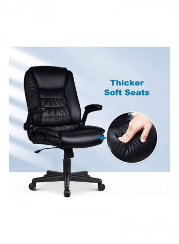 Office High Back Leather Chair Black 14.6kg