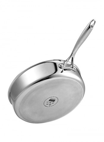 Stainless Steel Saute Pan With Lid Silver 10.5inch