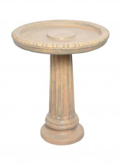 Fluted Bird Bath Beige