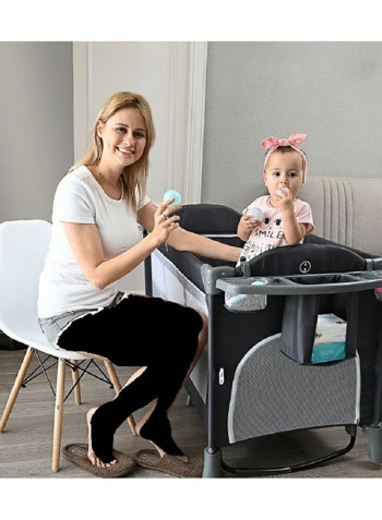Playards Travel Bedside Cribs Baby Cot With Comfortable Mattress Removable Wheels Diaper Changing Table Carry Bag And Musical Toys