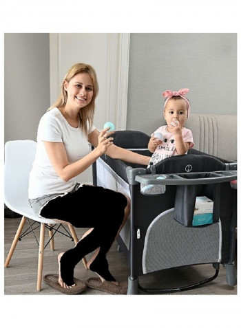 Playards Travel Bedside Cribs Baby Cot With Comfortable Mattress Removable Wheels Diaper Changing Table Carry Bag And Musical Toys