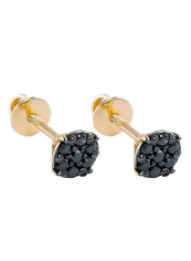 18K Gold Diamond Solitaire Earrings 0.14 Carat
