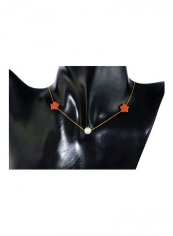 4-Piece 18 Karat Gold Star Shape Sunstones Jewellery Set