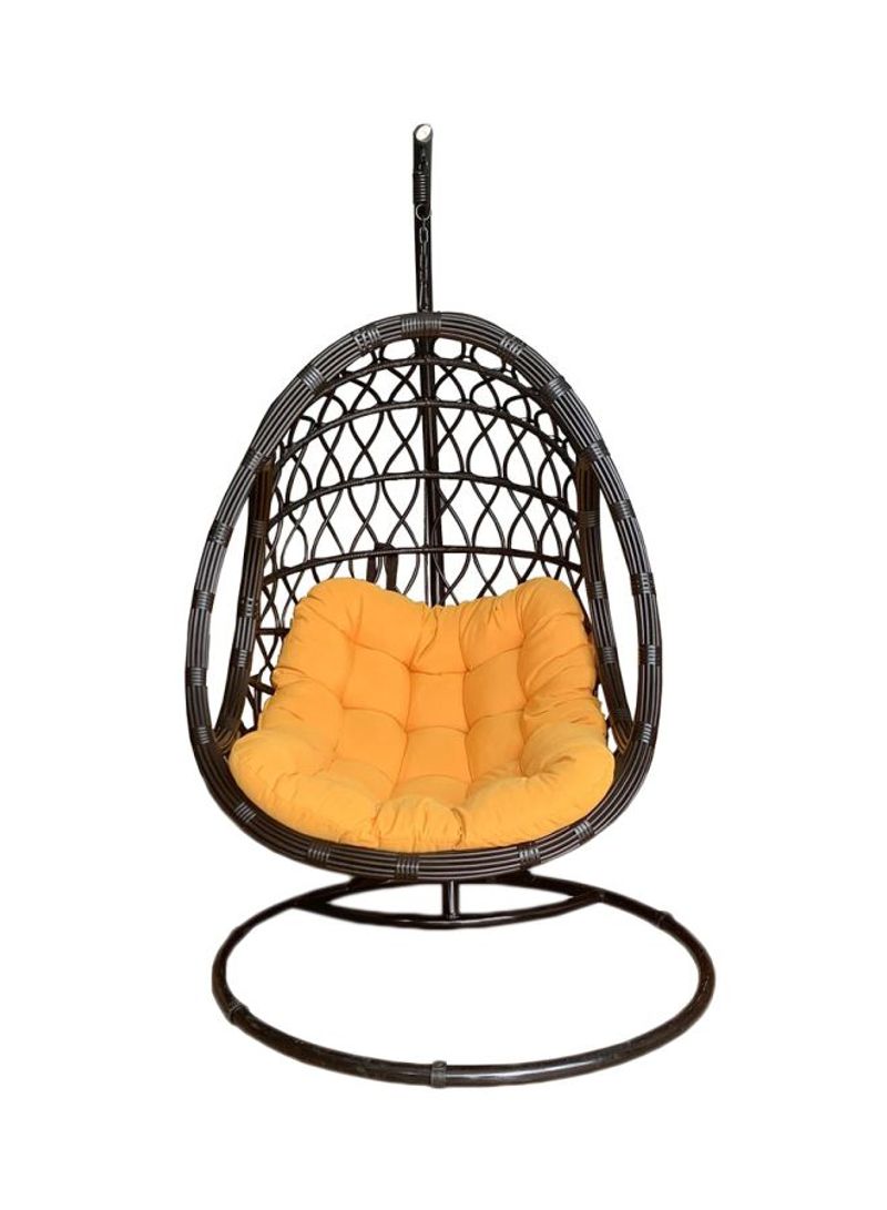 Lufta Swing Chair Black/Yellow 92x129x100cm