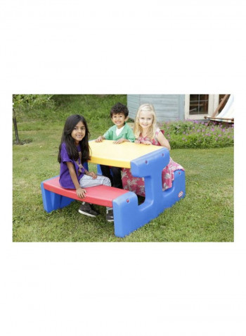 2-In-1 Picnic Table With Bench 53.5centimeter