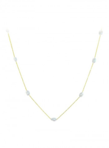 18 Karat Gold Pearls Opera Necklace