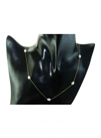 18 Karat Gold Pearls Opera Necklace