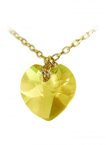 10 Karat Yellow Gold Citrine Studded Pendant Necklace