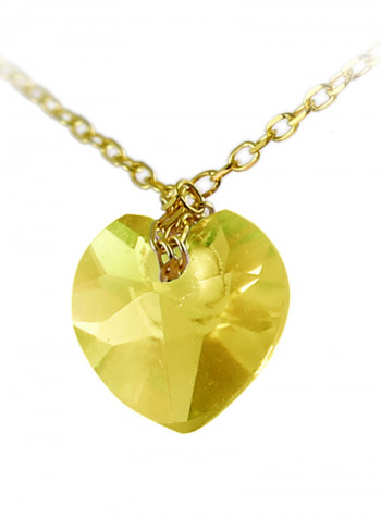 10 Karat Yellow Gold Citrine Studded Pendant Necklace