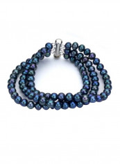 Sterling Silver Pearl Studded Bracelet