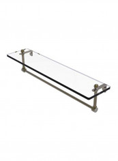 Vanity Integrated Towel Bar Glass Shelf Gold/Clear 22inch