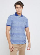Half Sleeve Casual Embroidary T-Shirt Blue