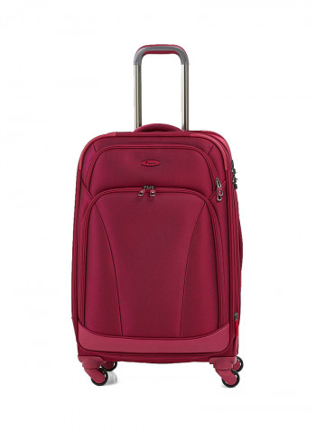 Softside 3 Piece Luggage Trolley Set Strawberry Red