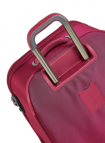 Softside 3 Piece Luggage Trolley Set Strawberry Red