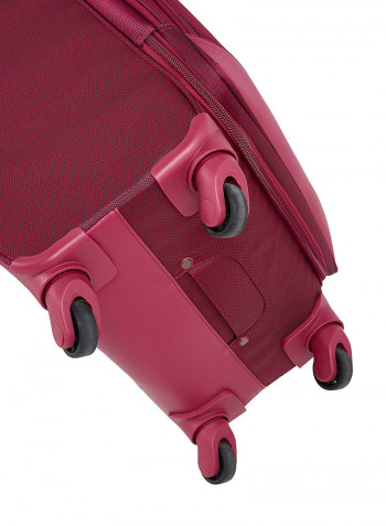 Softside 3 Piece Luggage Trolley Set Strawberry Red