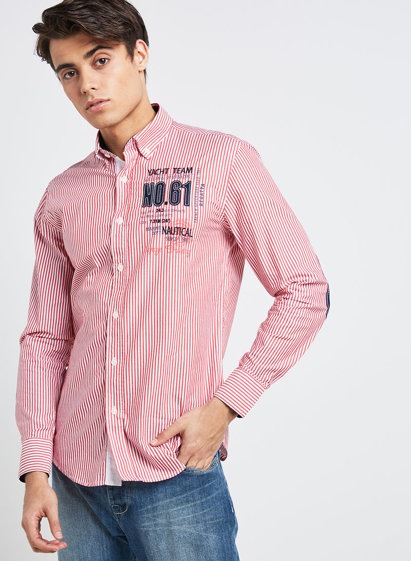 Full Sleeve Casual Cotton Shirt Red