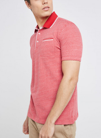 Half Sleeve Casual T-Shirt Red