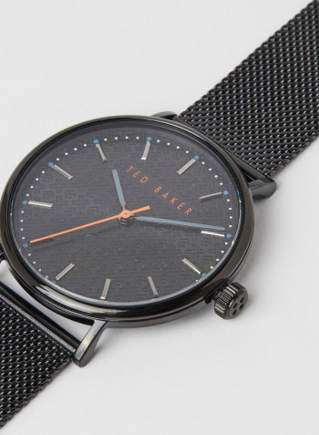 Men's Mimosaa Watch With Black Dial And Stainless Steel Bracelet