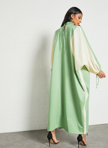 Colourblock Relaxed Dress Green
