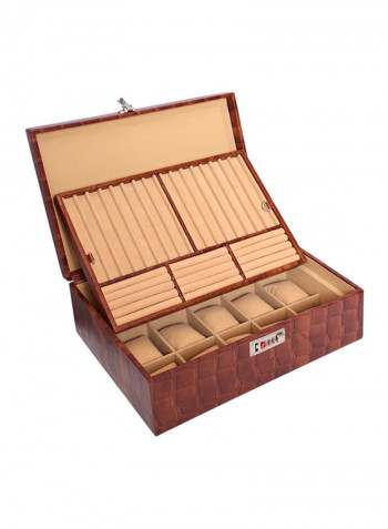 Leather Watches And Jewellery Box