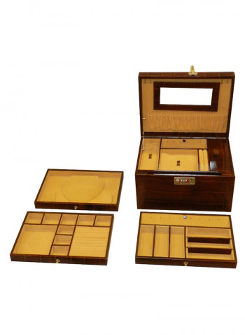 Multi-Purpose Croco Design Jewellery Box