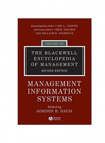 The Blackwell Encyclopedia Of Management: Management Information Systems Hardcover 2