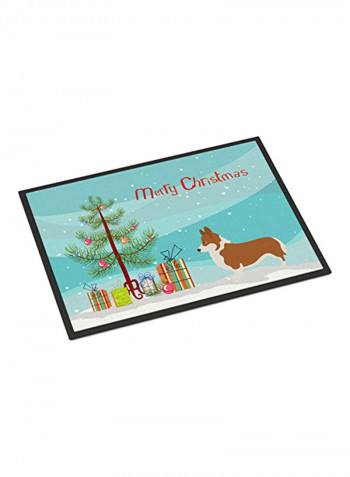 Pembroke Welsh Printed Doormat Multicolour 18x27x0.25inch