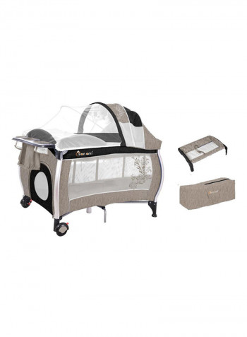 Crib Playpen With Wheels