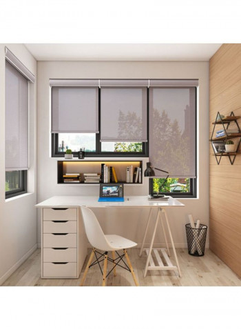 Single Sunscreen Collection 2 Roller Blackout Window Shade Grey/White 200x150cm