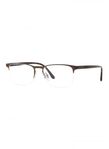 Men's Rectangular Eyeglass Frame - Lens Size: 55 mm