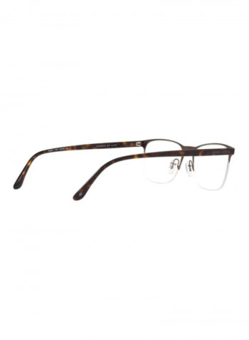 Men's Rectangular Eyeglass Frame - Lens Size: 55 mm